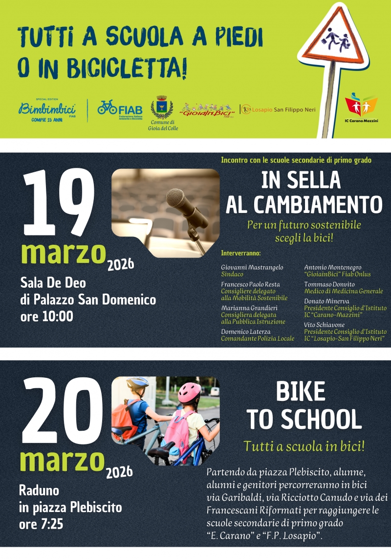 Il comune di Gioia del Colle aderisce alla campagna di sensibilizzazione FIAB \