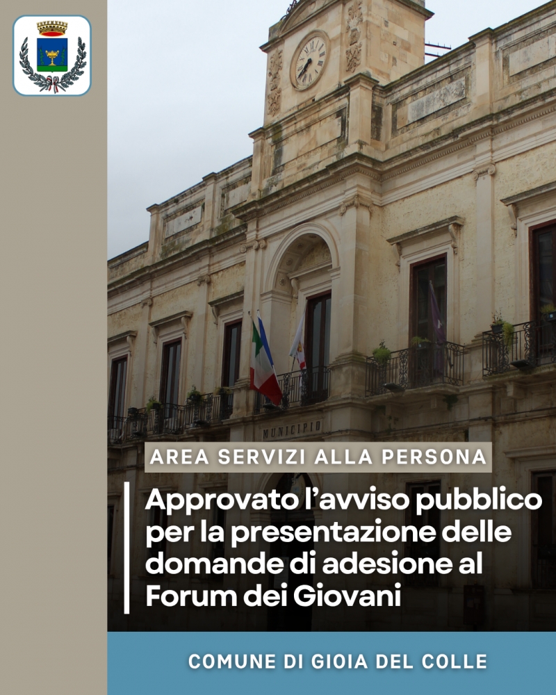 Approvato l�avviso pubblico per la presentazione delle domande di adesione al Forum dei Giovani
